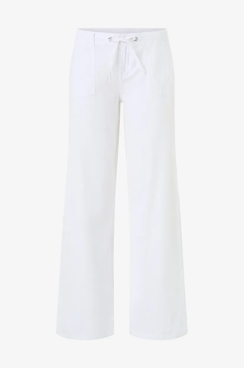 Gina Tricot Linbukser Linen Blend Trousers - Hvit