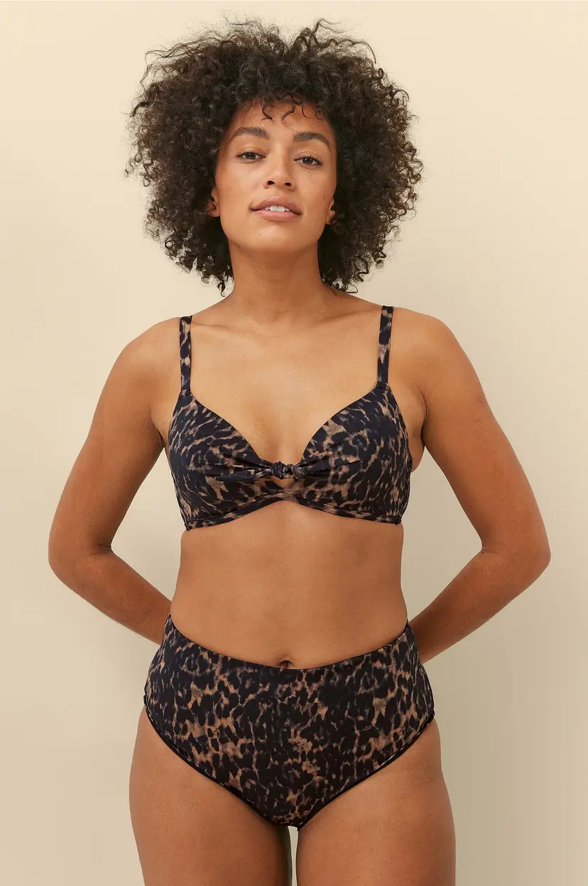 Ellos Collection Vattert bikini-BH med bøyler - Brun