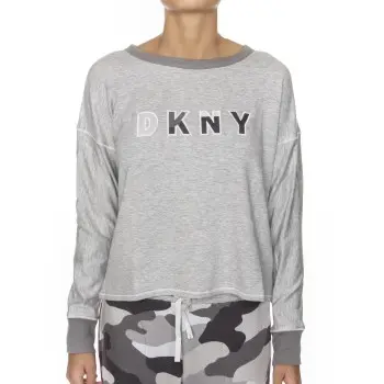 DKNY DKNY Urban Armor LS Top Grå Large Dame