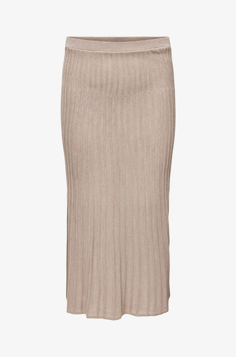 Only Carmakoma Skjørt carTess Midi Skirt Knt - Beige