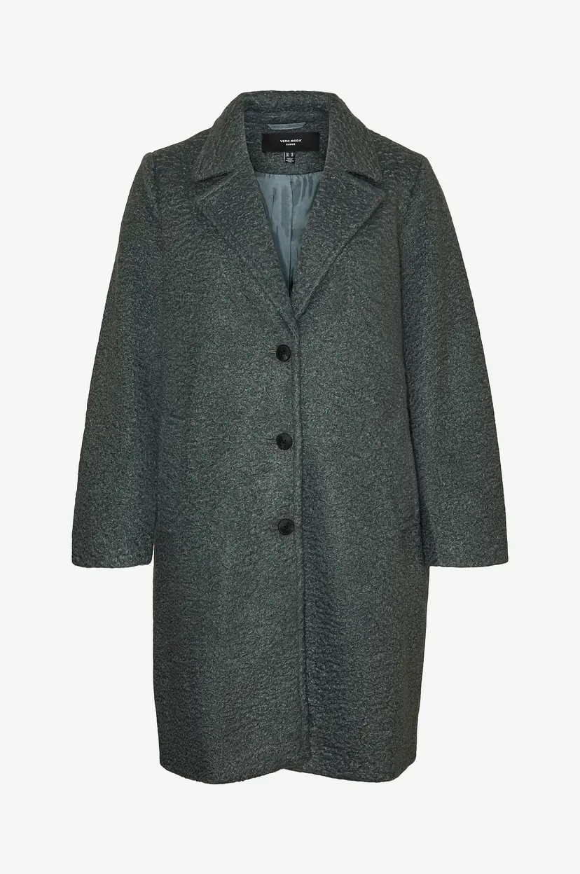 Vero Moda Curve Kåpe vmcEliteanni Long Coat Cur - Grønn