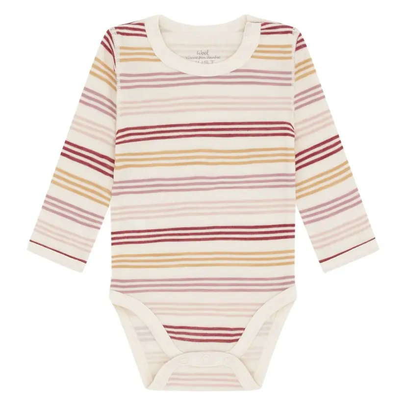 Hust and Claire Hust And Claire - Body Ull/ Bambus Baloo 3 Stripe Off White