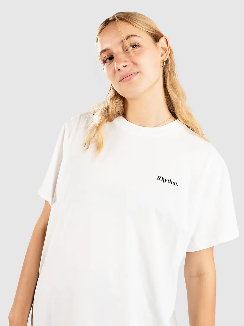 Rhythm Rhythm Logo Boyfriend T-skjorte hvit