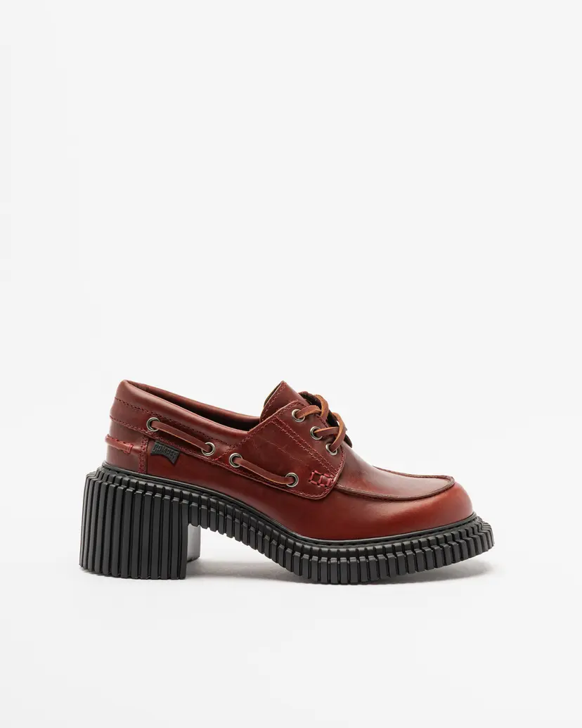 Camper Camper Pix London Burgundy Moccasins