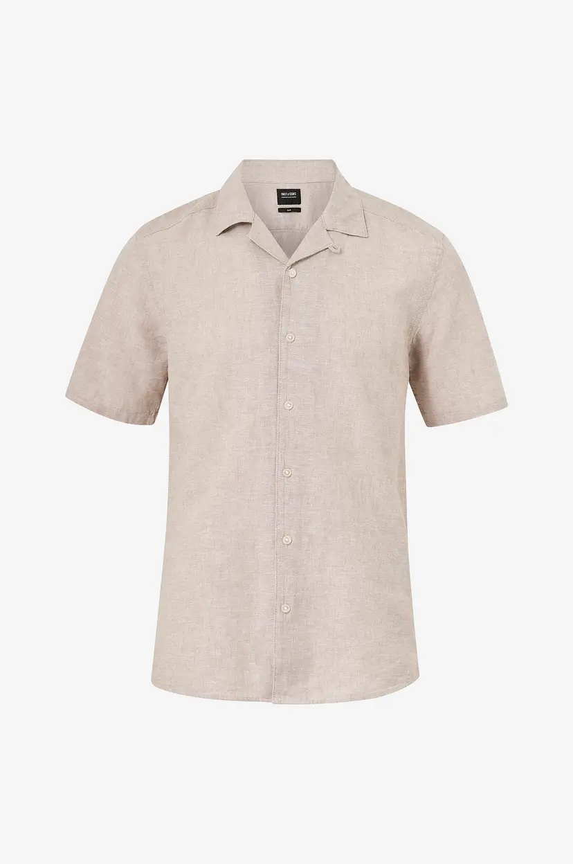 Only & Sons Skjorte onsCaiden SS Solid Resort Linen Shirt - Grå