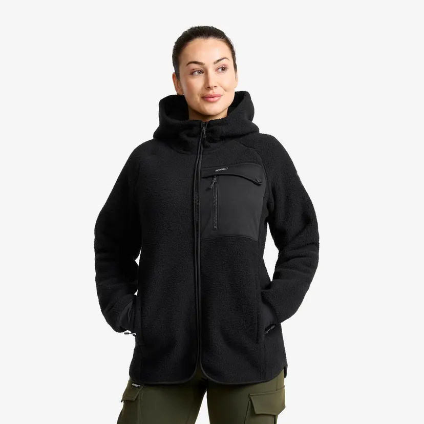 RevolutionRace Sherpa Hoodie Dame Caviar
