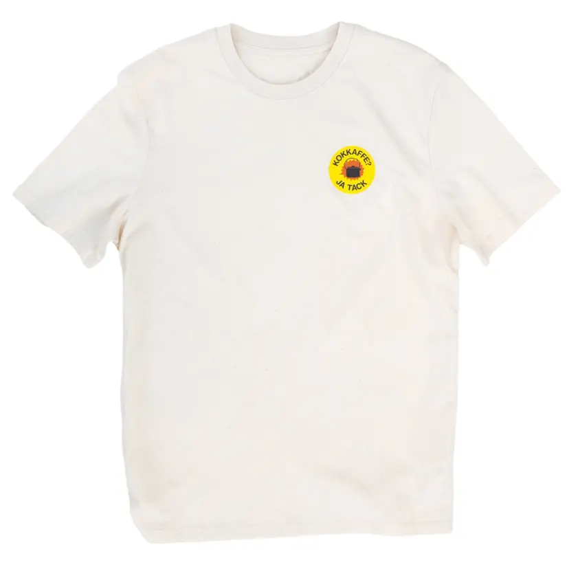 Lemmelkaffe Lemmelkaffe T-Shirt "Kokkaffe Ja Tack" Raw Nat. White