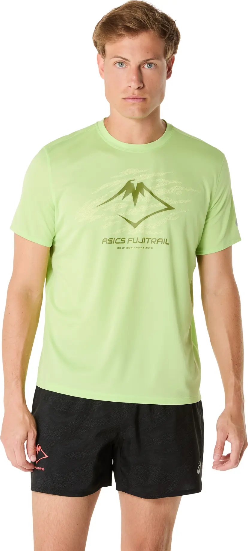 Asics Asics Men's Fujitrail Logo Short Sleeve Top Lime Green/huddle Yellow/cactus