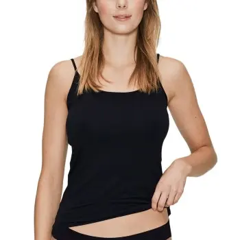 JBS of Denmark JBS of Denmark Organic Cotton Top Narrow Strap Svart økologisk bomull Large Dame