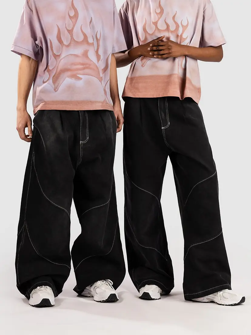 Jungles Jungles Jungles Jungles Denim Slant Pant Jeans svart