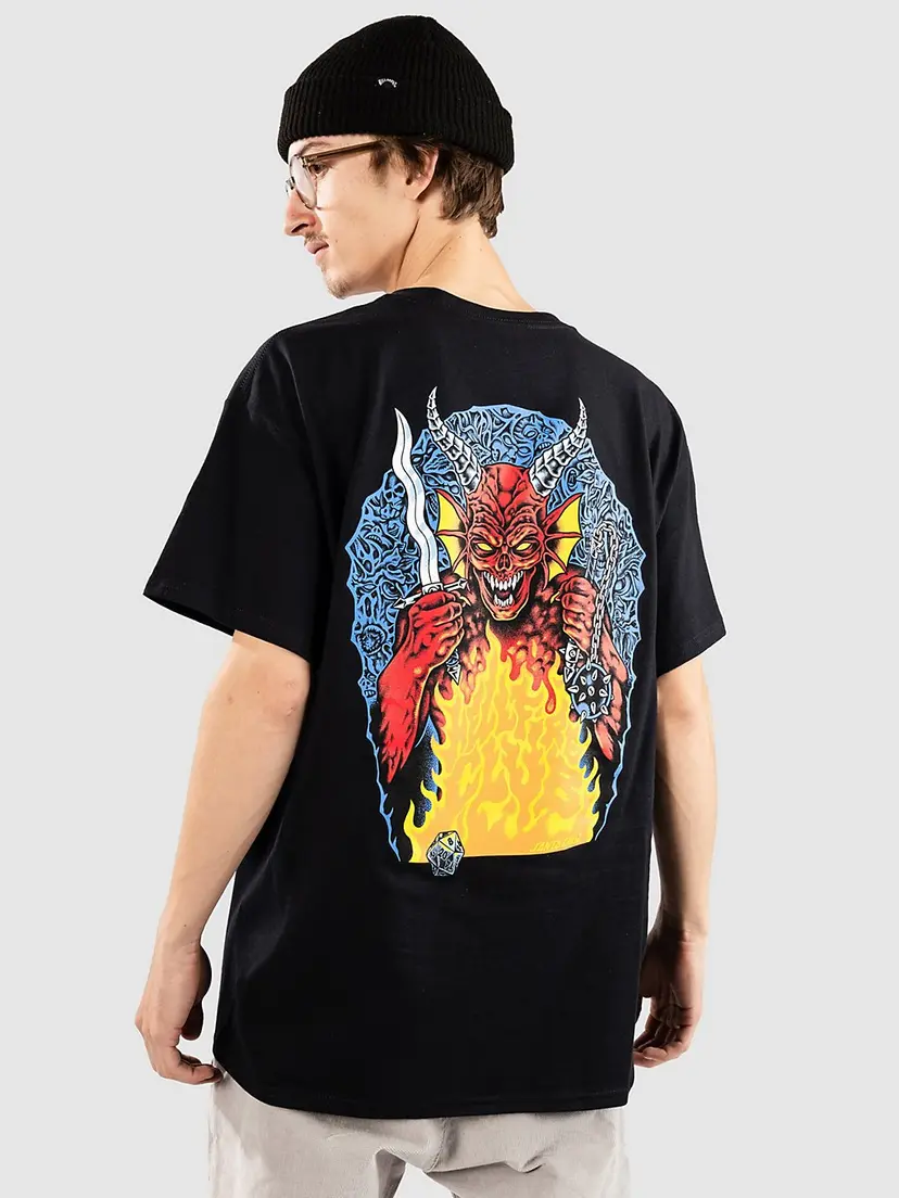 Santa Cruz Santa Cruz X Stranger Things Hellfire Pit T-skjorte svart