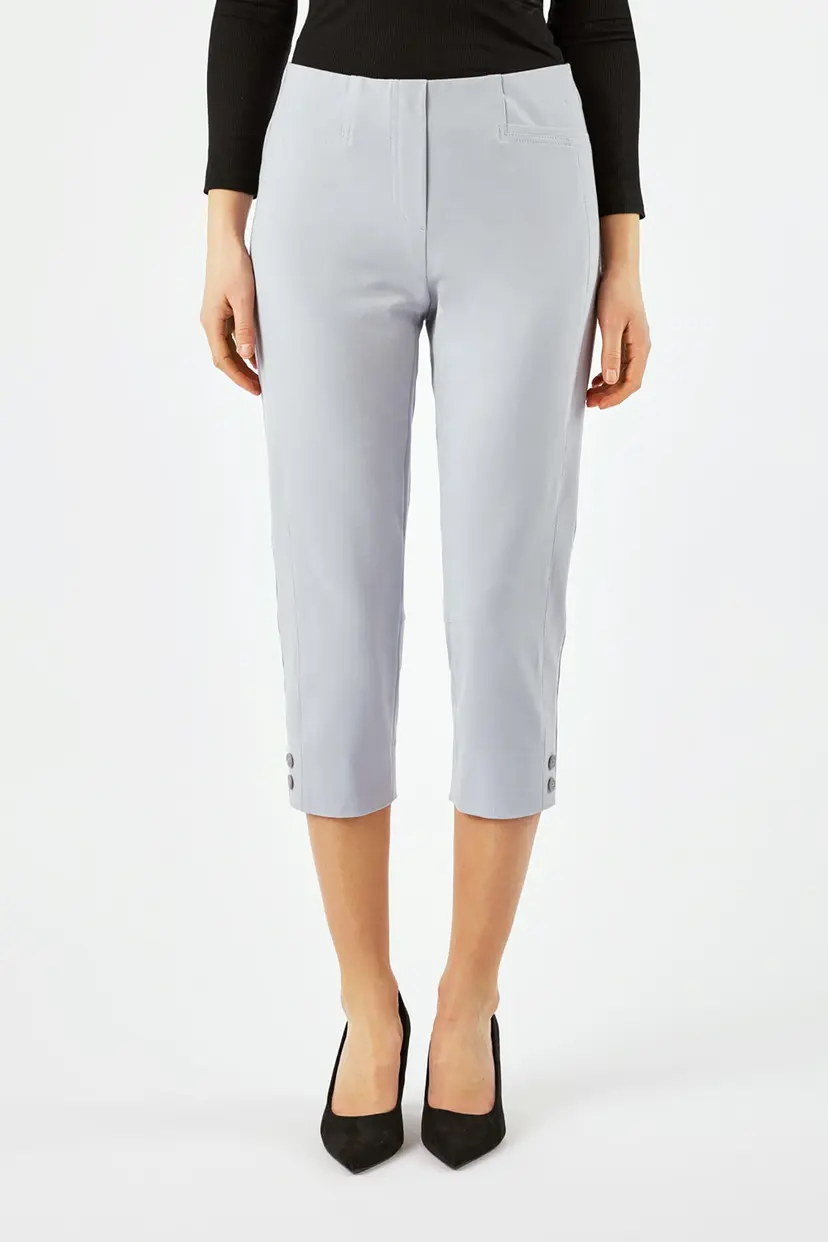 Robell ROBELL JACKLYN 07 CAPRI TROUSERS SILVER