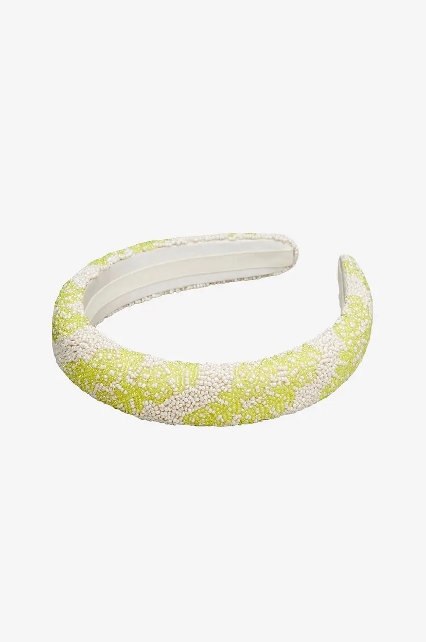 Becksöndergaard Diadem Teila Midi Beaded Hairbrace - Grønn