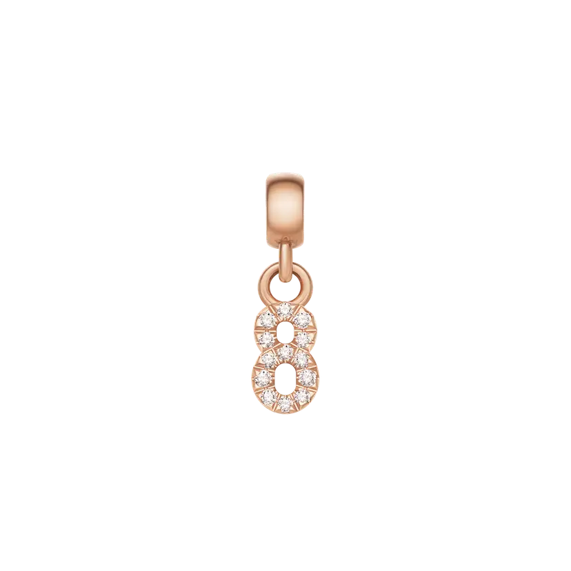 Daniel Wellington Rose Gold Charm Crystal Number | DW