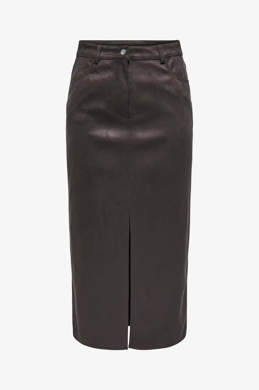 ONLY Skjørt onlNala Life Faux Suede Slit - Brun