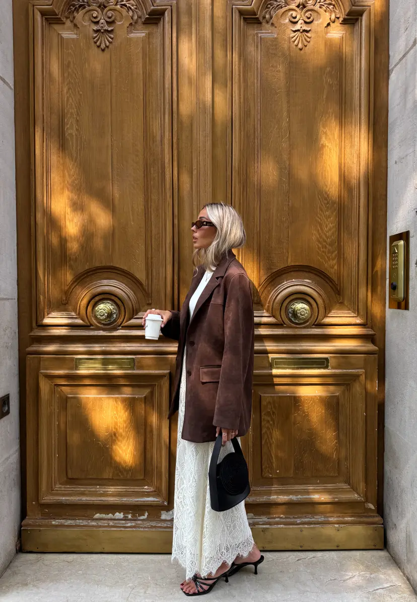Emelie Olson X Bubbleroom Faux Suede Jacket