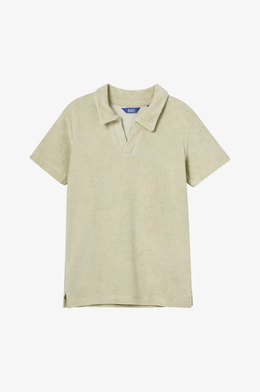 Jack & Jones Junior Skjorte jprBla Terry SS Split Neck Jnr - Grønn