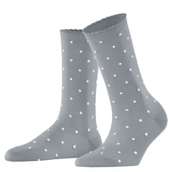 Falke Falke Strømper Spike Dot Women Socks Sølvgrå bomull Str 39/42 Dame