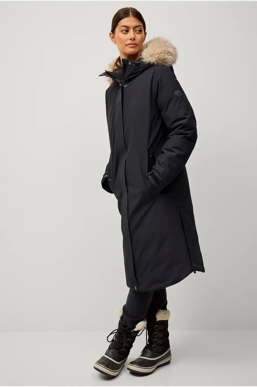 Áhkká Dunparkas Down Parka Polar W - Svart