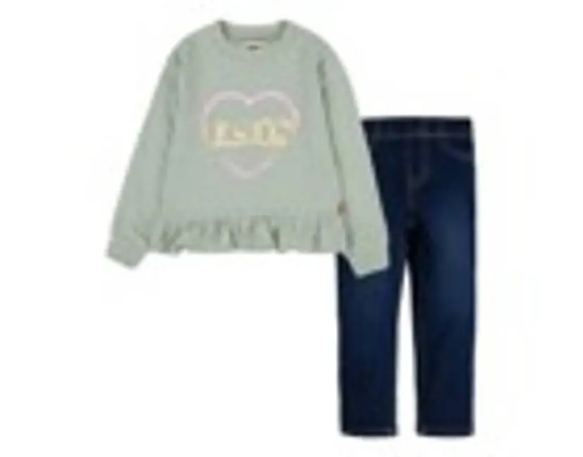 Levi's Levis Ruffle Top Denim Set (80 / 1 år)