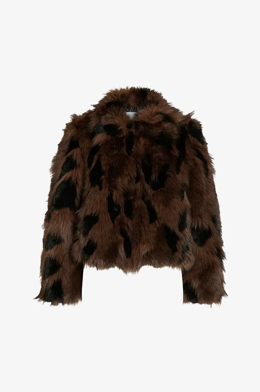 Vila Jakke i fuskepels viAquafina L/S Jacket/bfs - Brun