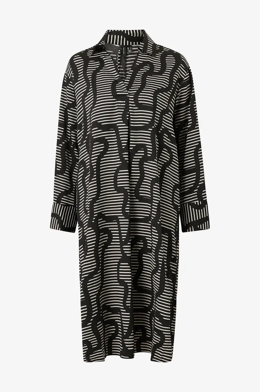 Vero Moda Kjole vmDaisy L/S V-neck Calf Dress Wvn - Svart