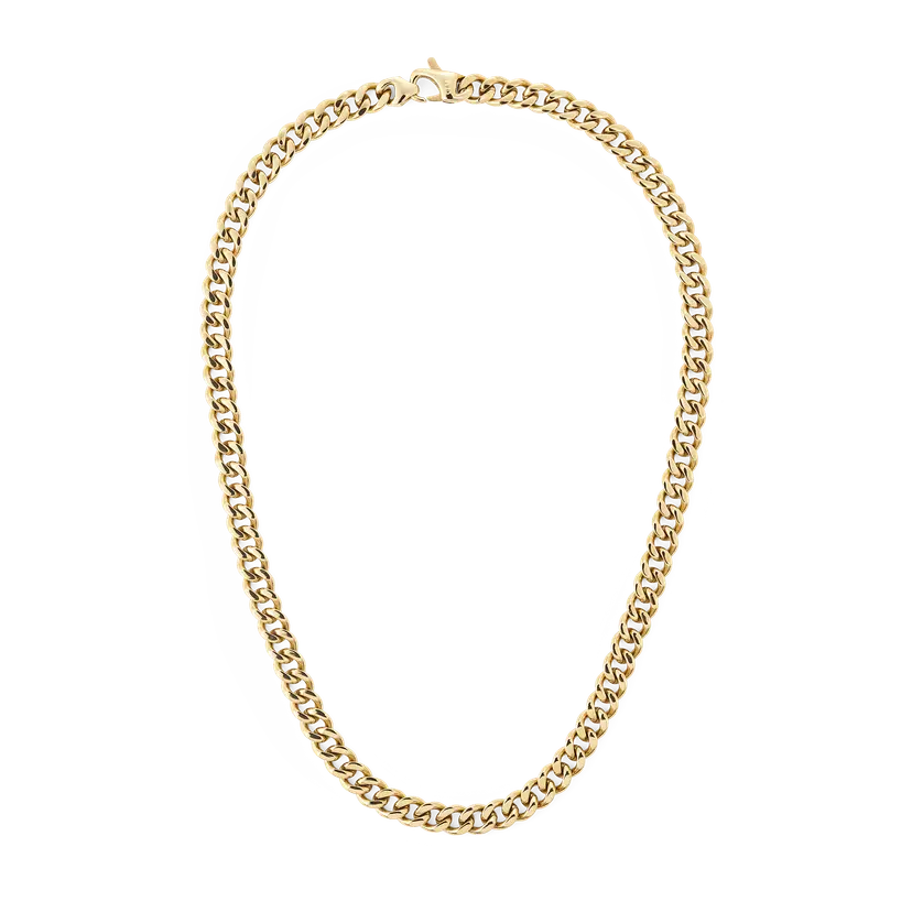 Daniel Wellington Gold Necklace Ellipse Cuban Chain | DW