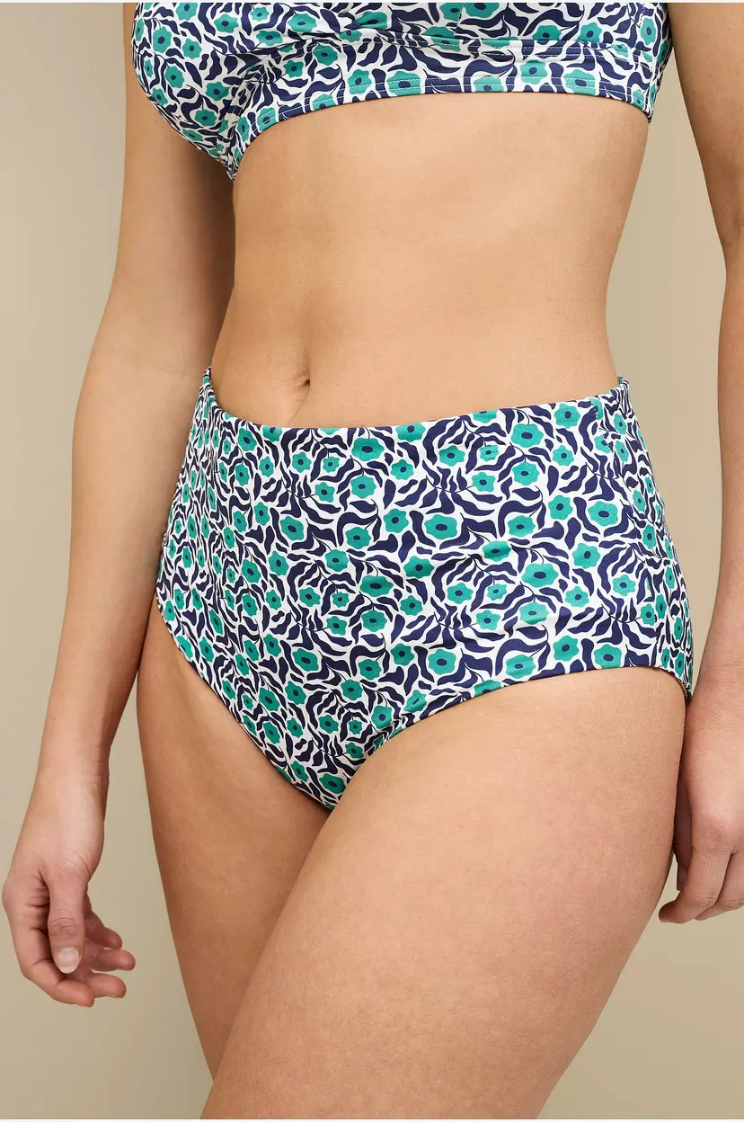 Ellos Collection Høy, fullt foret bikinitruse - Grønn