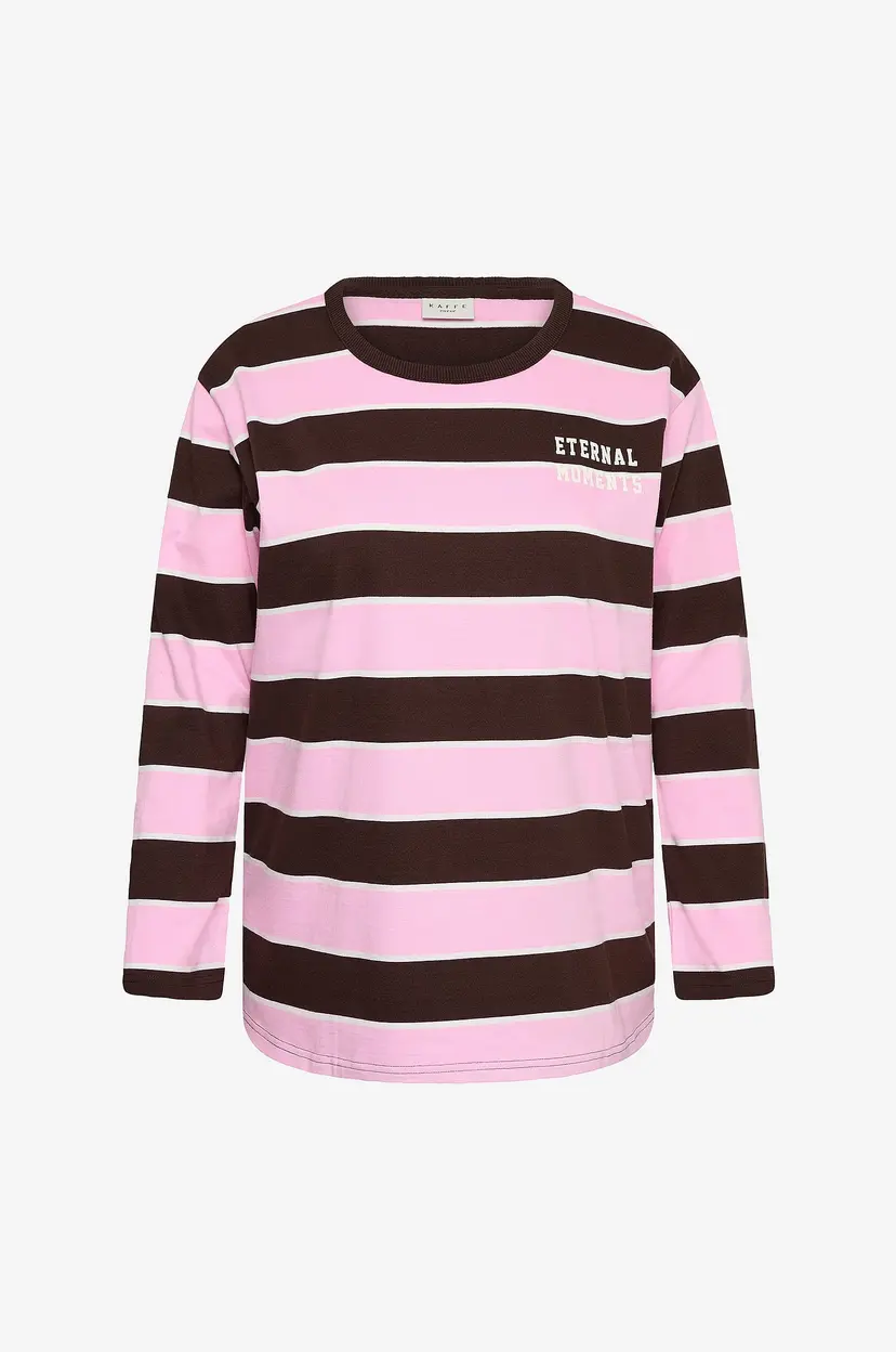 KAFFE Curve Langermet t-skjorte KCfilona T-shirt - Brun