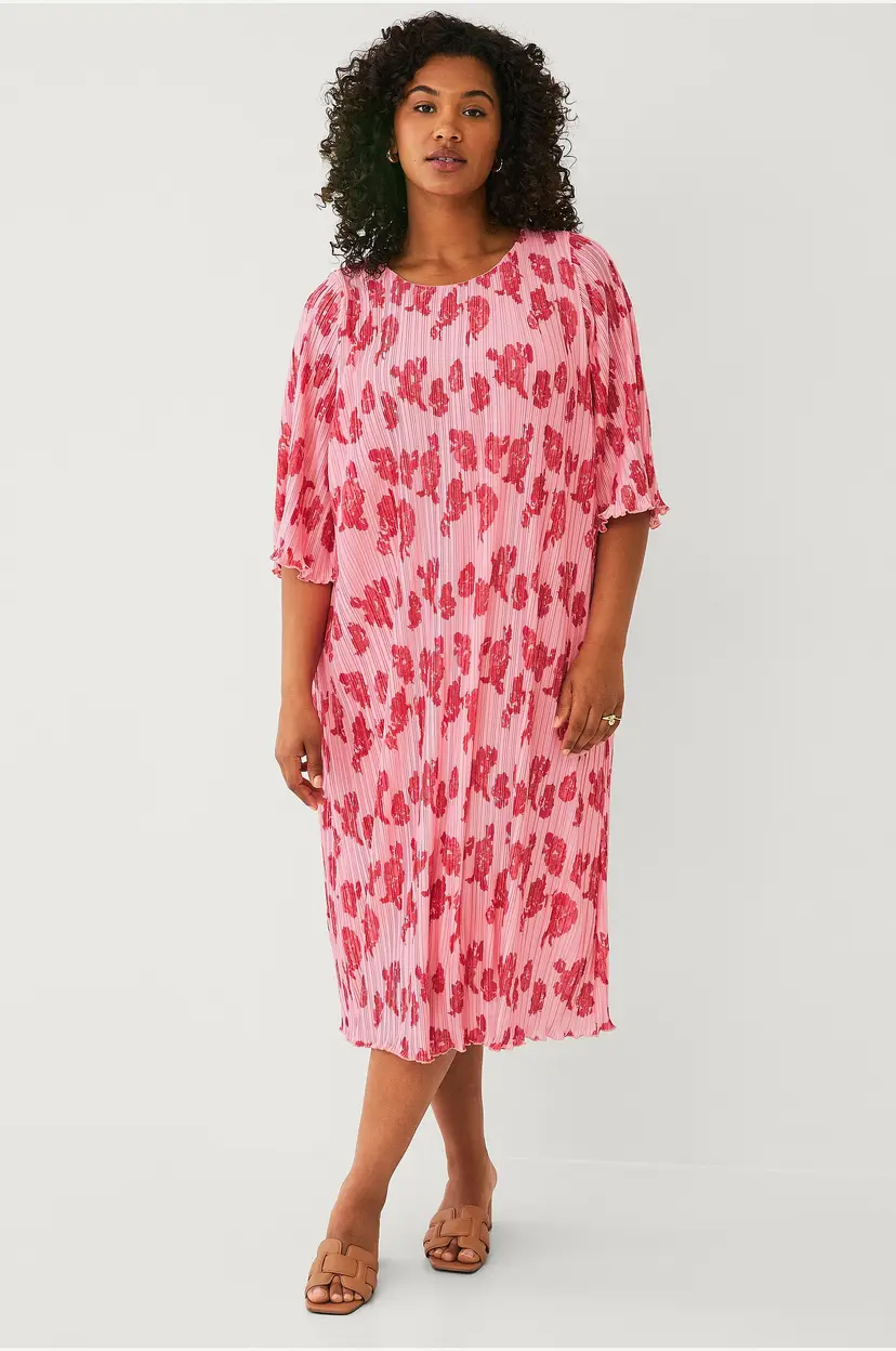 Zizzi Kjole mAlise 3/4 Midi Dress - Rosa