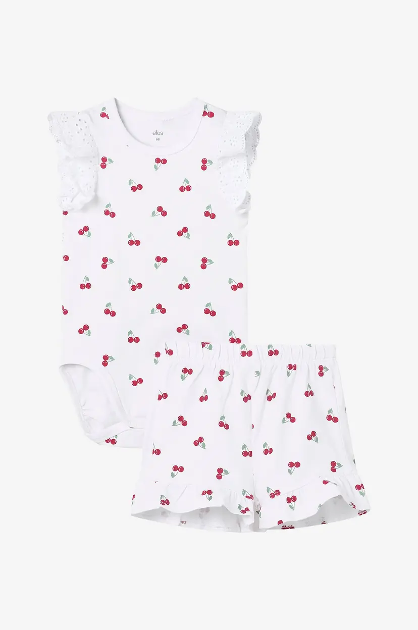 Ellos Collection Bodysuit + shorts sett - Hvit