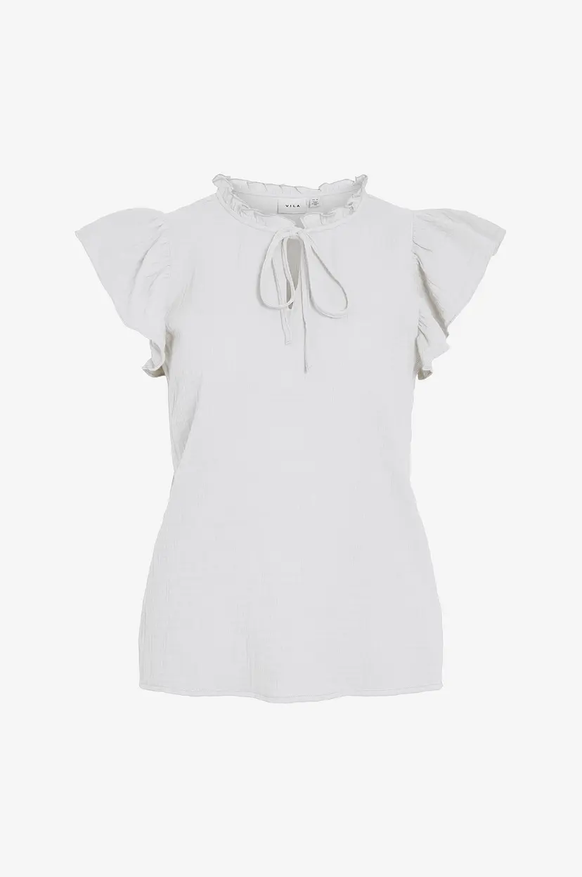 Vila Bluse viLania O-neck - Hvit
