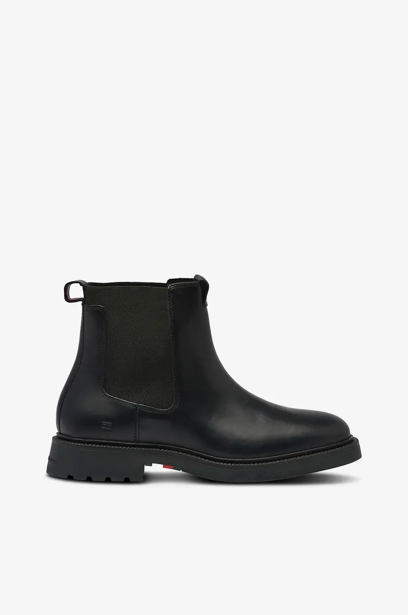 Tommy Hilfiger Chelseaboots Hilfiger Comfort Lwt Lth - Svart