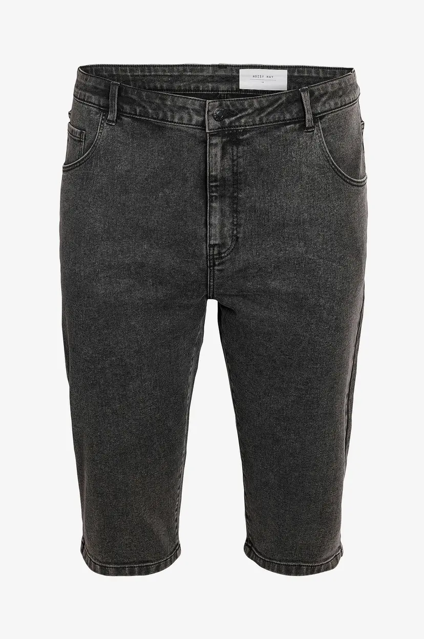 Noisy May Jeans nmTexas NW Skinny Long Capri Cur - Svart