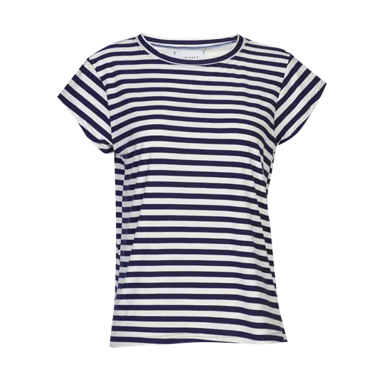 Liberté essentiel Liberté - Alma U-Tshirt - Blue Creme Stripe