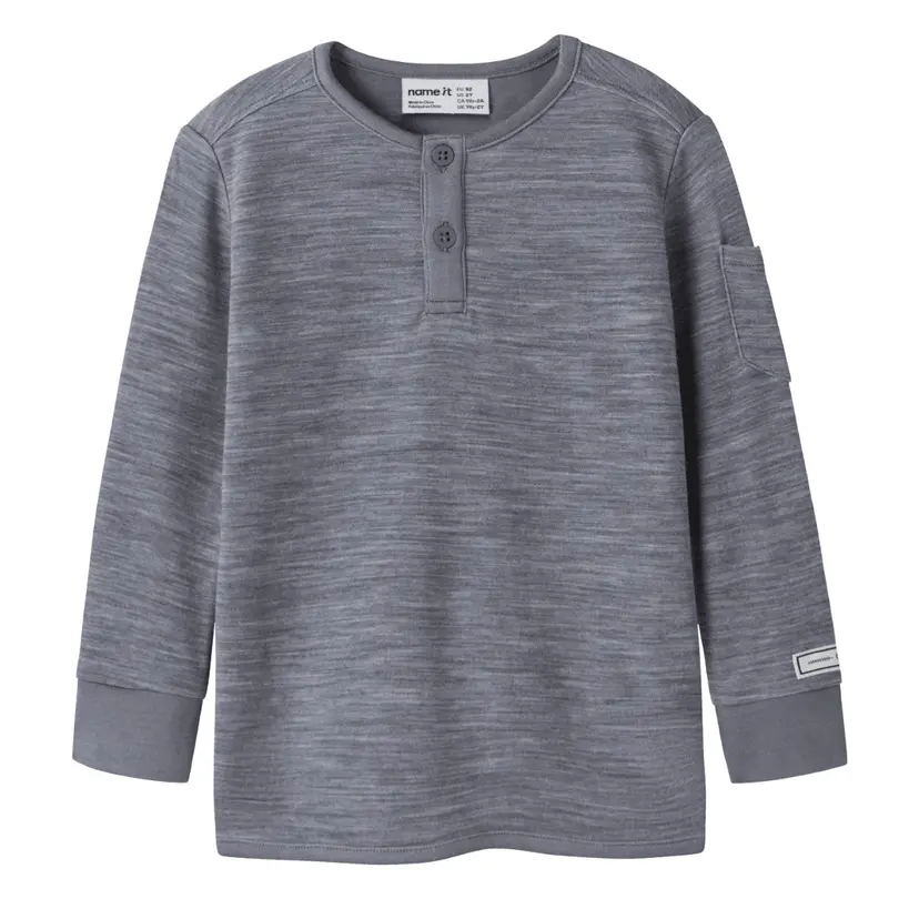 NAME IT Name It - Trøye i Ull og Bambus Wyla Folkstone Gray