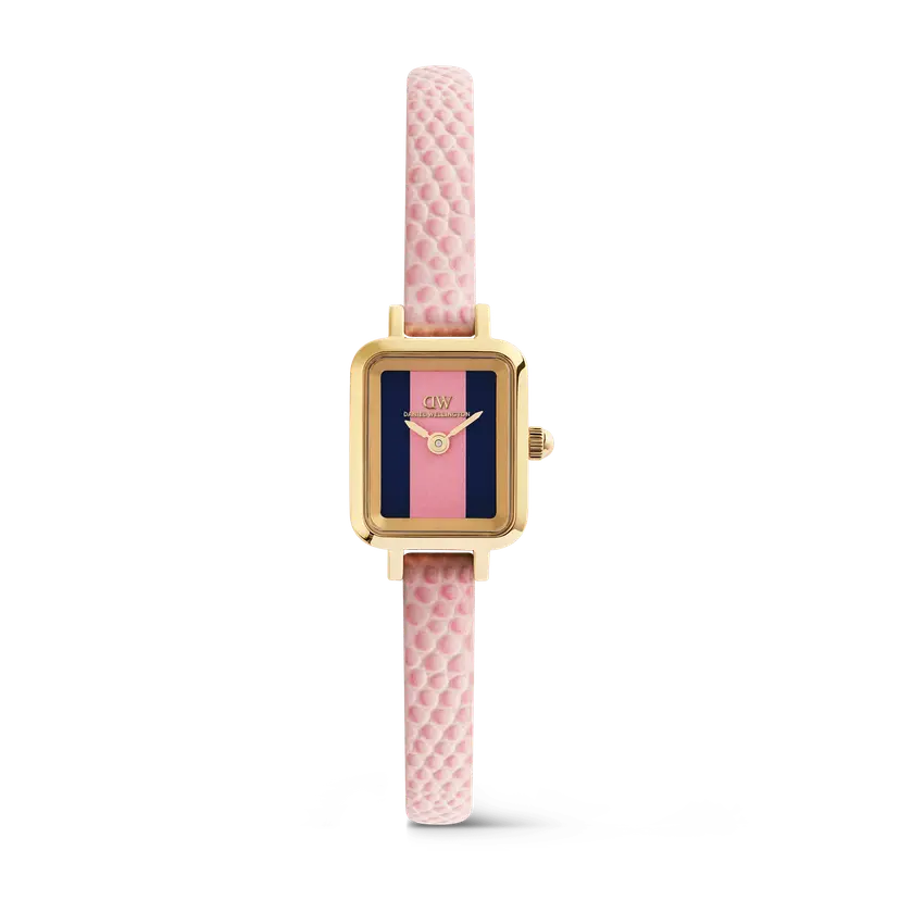 Daniel Wellington Gold 15mm Watch Quadro Mini Pink Lizard Winchester | DW