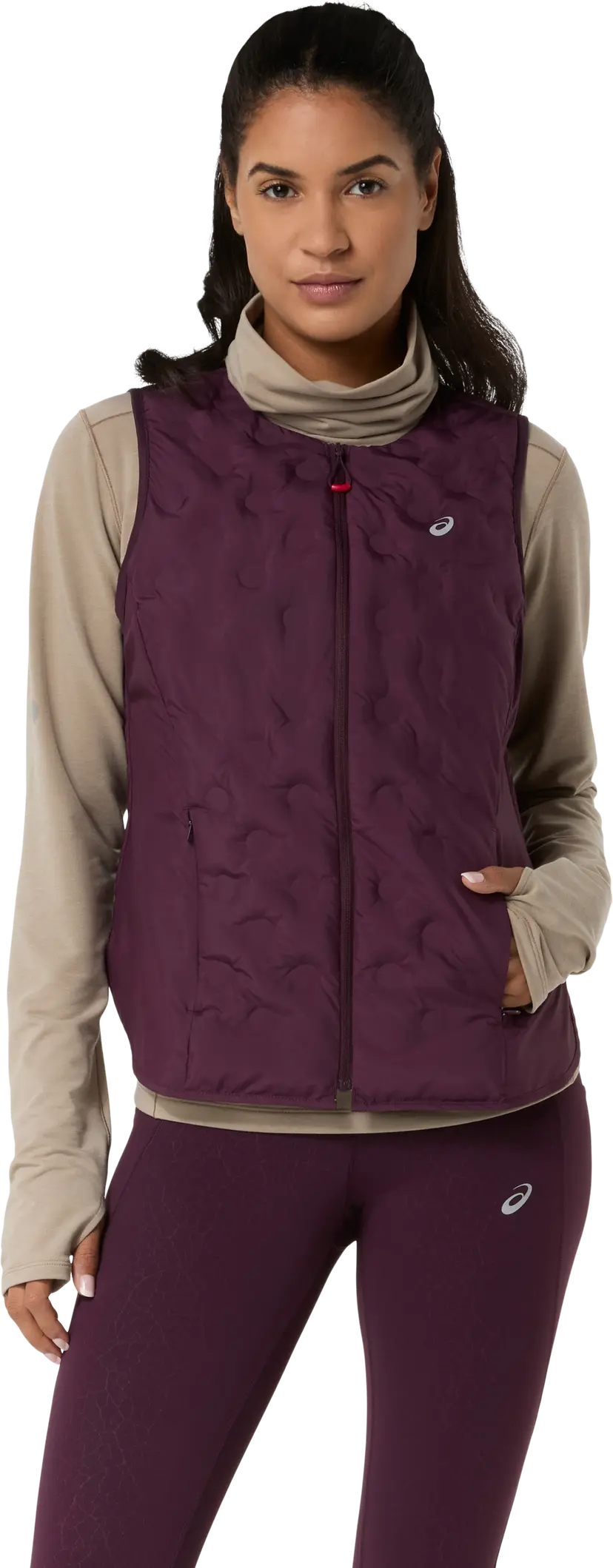 Asics Asics Women´s Nagino Run Padded Gilet Dark Aubergine