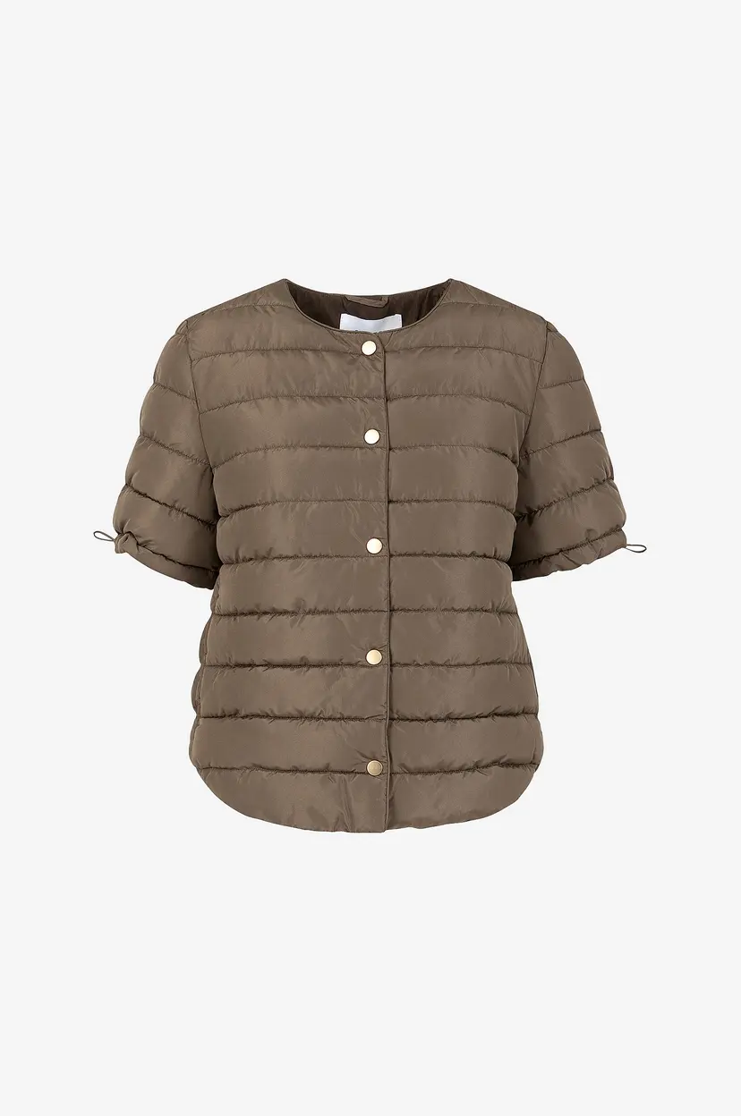 Coster Copenhagen Pufferjakke Asta Quilted Short Sleeved Jacket - Grå