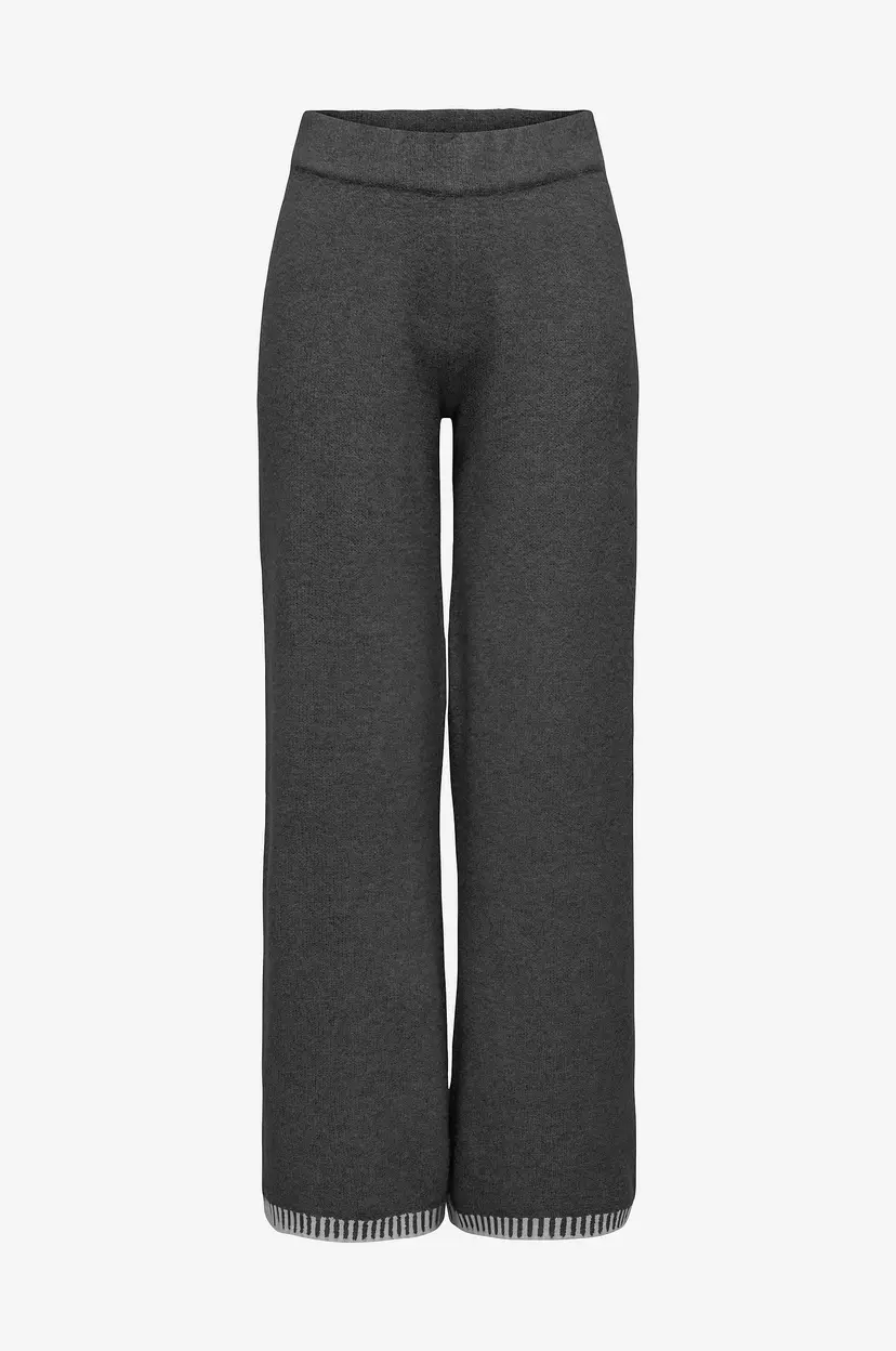 ONLY Bukser onlSilma MW Stitch Pant Knt - Grå