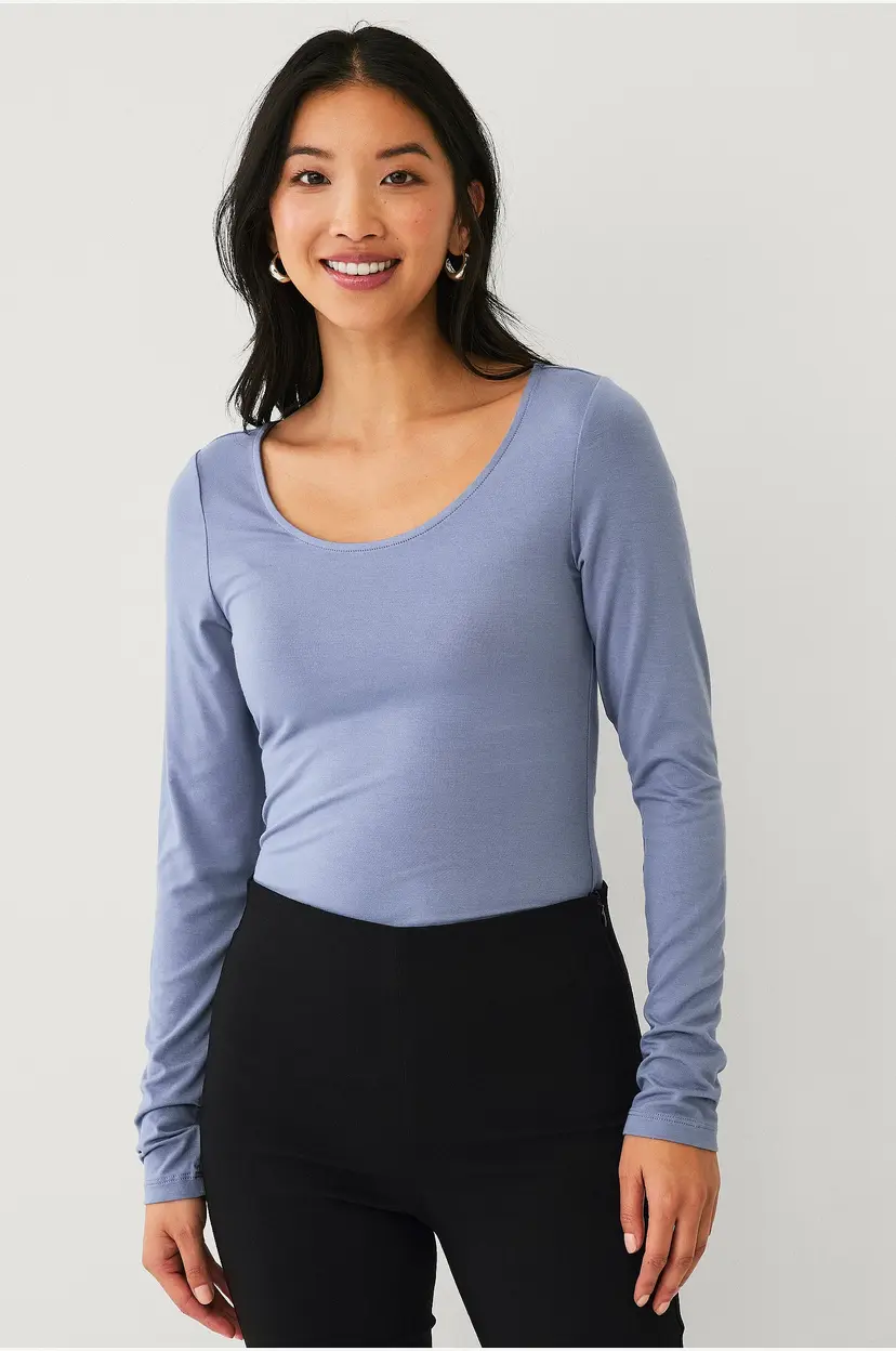 Ellos Collection Topp med rund hals - Blå