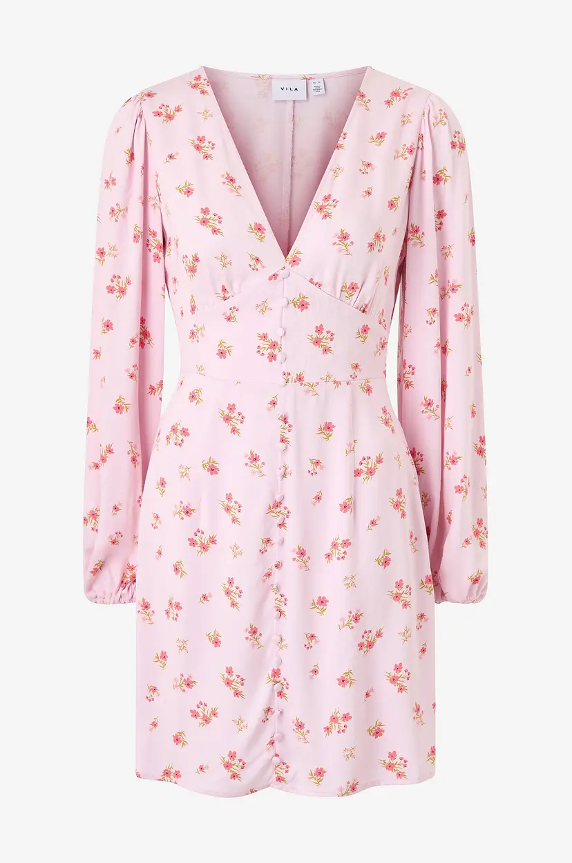 Vila Kjole viMalin Corba L/S Short Dress - Rosa