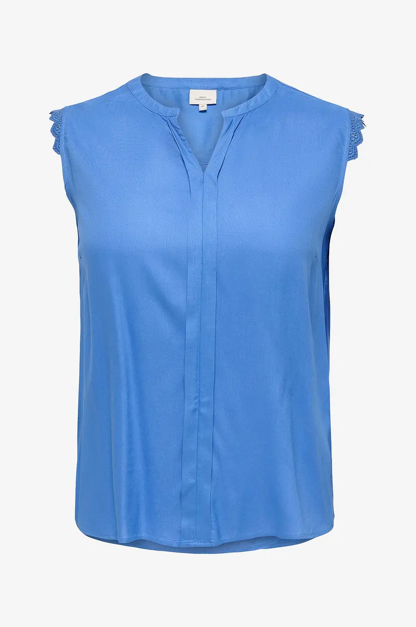 Only Carmakoma Bluse carMumi SL Top - Blå