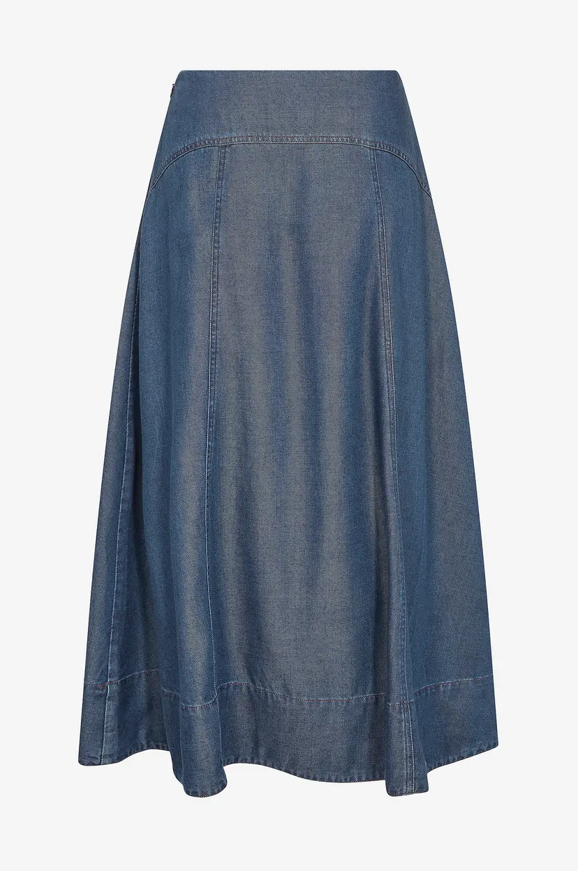 Mos Mosh Denim skjørt Mmaurora Lio Skirt - Blå
