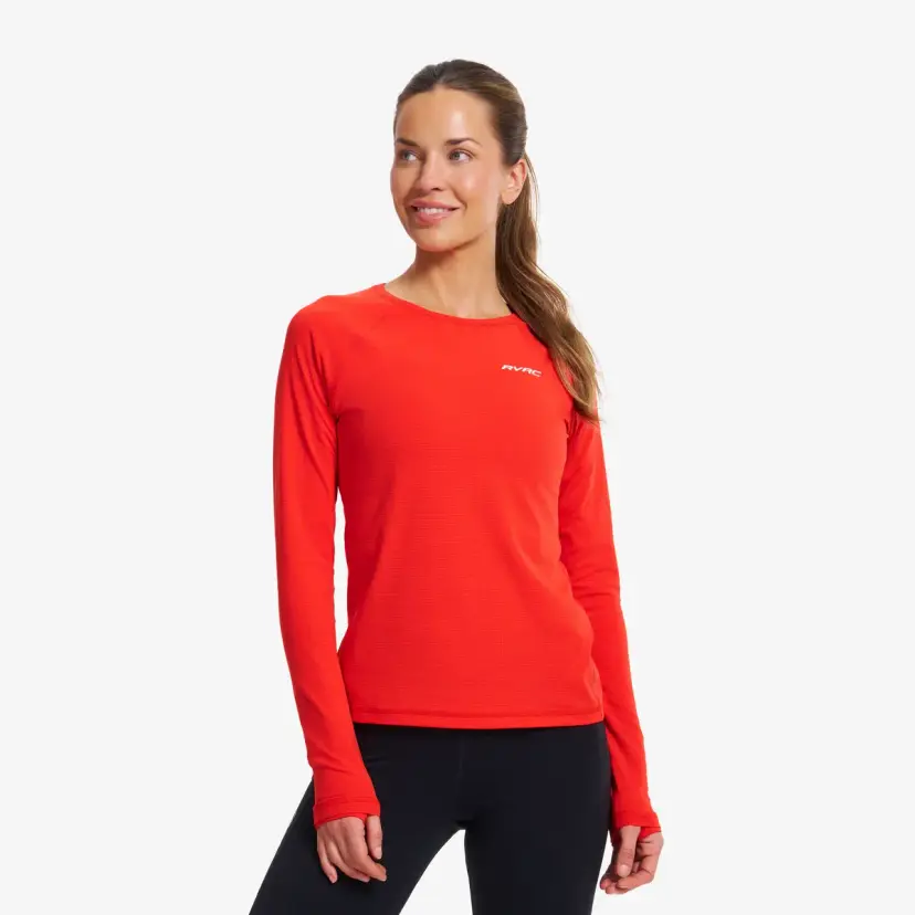 RevolutionRace Pulse Running Long-Sleeved T-Shirt Dame Fiery Red
