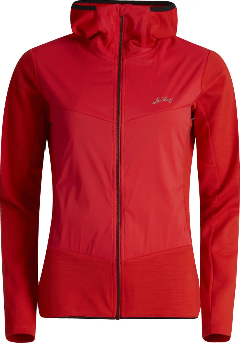 Lundhags Lundhags Women's Padje Merino Block Hoodie  Lively Red