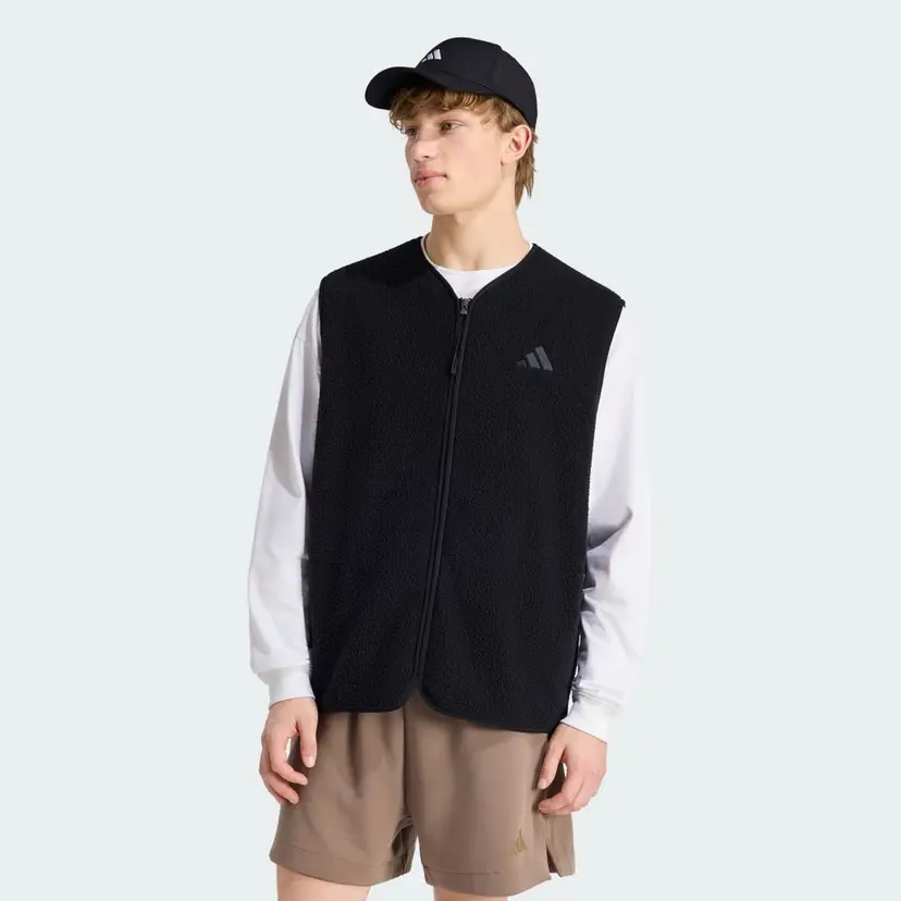 Adidas City Tech 3 Stripes High Pile Fleece Vest