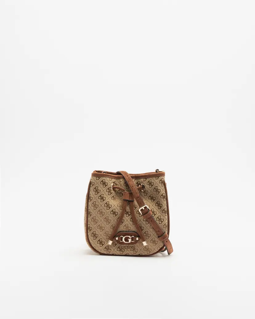 Guess Guess Samantha Mini DRWSTRN Bucket Beige Bucket bag