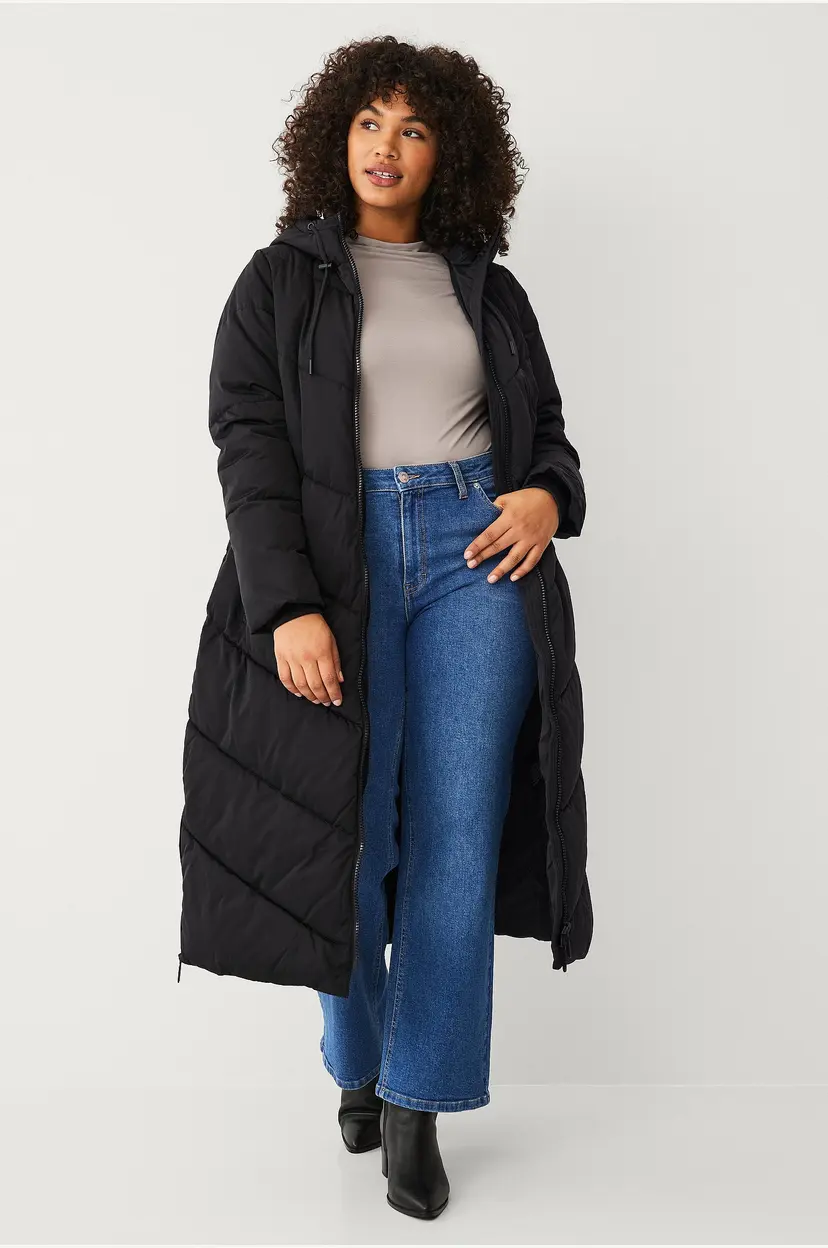Zizzi Kåpe caNordic L/S Coat - Svart