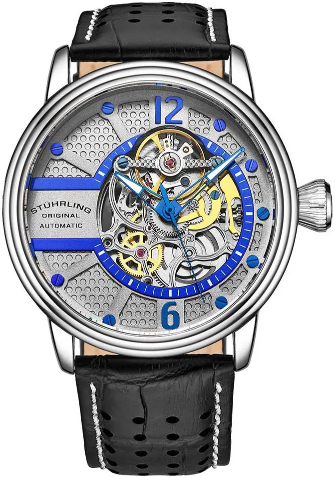 Stührling Original Stührling Original Herreklokke 3971.4 Prospero Grå/Lær Ø44 mm